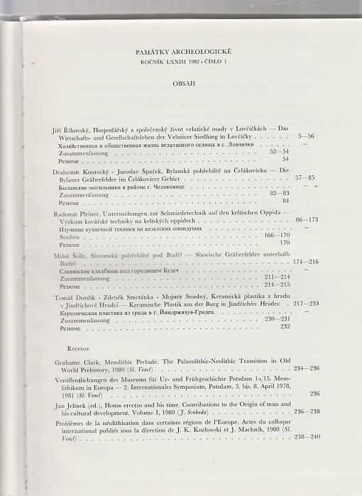 Památky archeologické / ročník LXXIII 1982 číslo 1