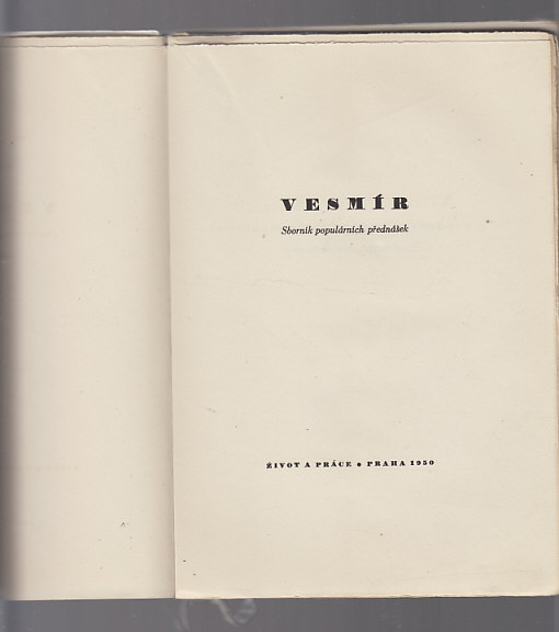 Vesmír / sborník populárních přednášek