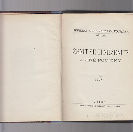 Ženit se či neženit? a jiné povídky