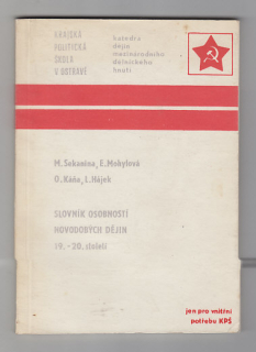 Slovník osobností novodobých dějin 19. - 20.století 