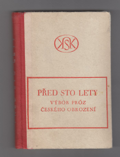 Před sto lety / výbor próz českého obrození