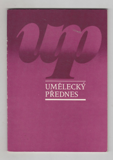 Umělecký přednes / sborník statí o uměleckém přednesu