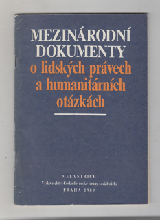 Mezinárodní dokumenty o lidských právech a humanitárních otázkách