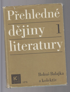 Přehledné dějiny literatury 1
