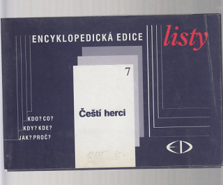 Čeští  herci  / encyklopedická edice - listy