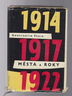 Města a roky 1914 -1917 -1922