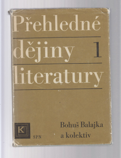 Přehledné djiny literatury I.