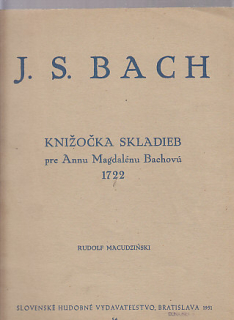 Knižočka skladieb pre Annu Magdalénu Bachovú - noty